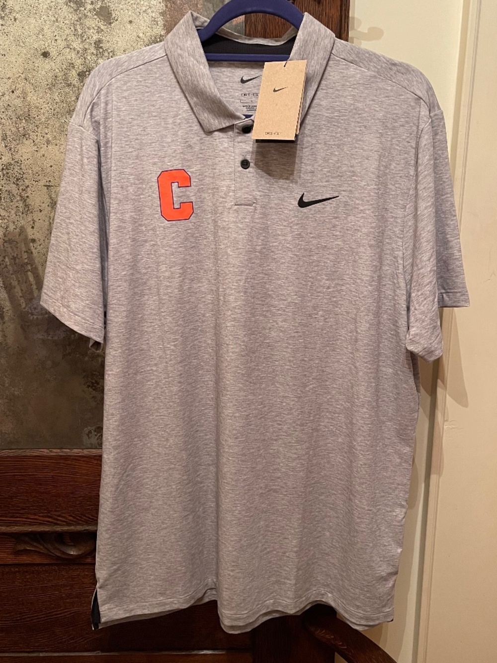 Clemson Tigers Nike Dri-FIT Short Sleeve Polo - Team Issue - Men's L - NEW